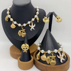 Stainless steel jewelry necklace Earrings Bracelet ring Wholesale