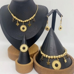 Stainless steel jewelry necklace Earrings Bracelet ring Wholesale