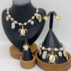 Stainless steel jewelry necklace Earrings Bracelet ring Wholesale