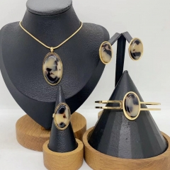 Stainless steel jewelry necklace Earrings Bracelet ring Wholesale