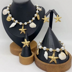 Stainless steel jewelry necklace Earrings Bracelet ring Wholesale