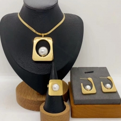 Stainless steel jewelry necklace Earrings  ring Wholesale