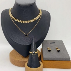 Stainless steel jewelry necklace Earrings  ring Wholesale