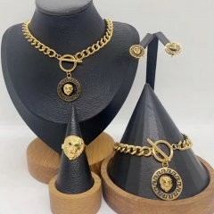 Stainless steel jewelry necklace Earrings Bracelet ring Wholesale