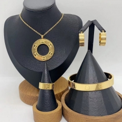 Stainless steel jewelry necklace Earrings Bracelet ring Wholesale