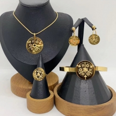 Stainless steel jewelry necklace Earrings Bracelet ring Wholesale