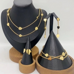 Stainless steel jewelry necklace Earrings Bracelet ring Wholesale