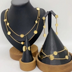 Stainless steel jewelry necklace Earrings Bracelet ring Wholesale