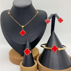 Stainless steel jewelry necklace Earrings Bracelet ring Wholesale