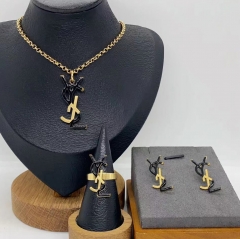 Stainless steel jewelry necklace Earrings Bracelet ring Wholesale