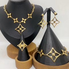 Stainless steel jewelry necklace Earrings Bracelet ring Wholesale