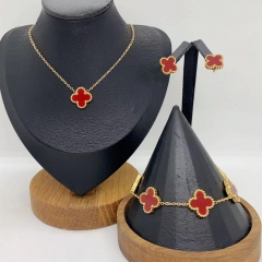 Stainless steel jewelry necklace Earrings Bracelet ring Wholesale