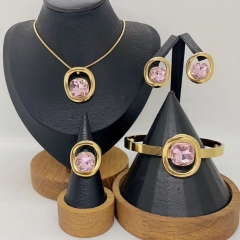 Stainless steel jewelry necklace Earrings Bracelet ring Wholesale