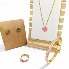 Stainless steel jewelry necklace Earrings Bracelet ring Wholesale