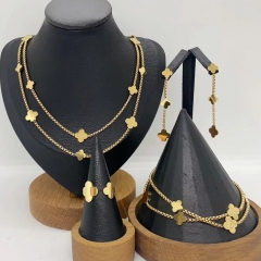 Stainless steel jewelry necklace Earrings Bracelet ring Wholesale
