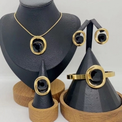 Stainless steel jewelry necklace Earrings Bracelet ring Wholesale