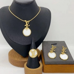 Stainless steel jewelry necklace Earrings Bracelet ring Wholesale