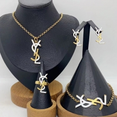 Stainless steel jewelry necklace Earrings Bracelet ring Wholesale