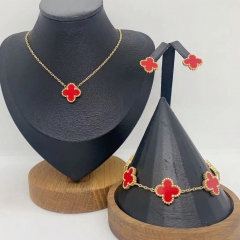 Stainless steel jewelry necklace Earrings Bracelet ring Wholesale