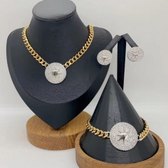 Stainless steel jewelry necklace Earrings Bracelet ring Wholesale