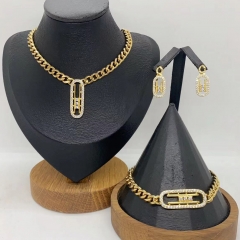 Stainless steel jewelry necklace Earrings Bracelet ring Wholesale