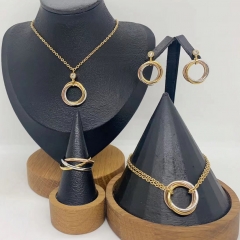 Stainless steel jewelry necklace Earrings Bracelet ring Wholesale