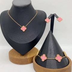 Stainless steel jewelry necklace Earrings Bracelet ring Wholesale