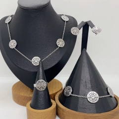 Stainless steel jewelry necklace Earrings Bracelet ring Wholesale