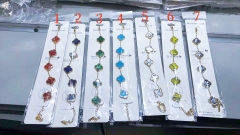 Fashion Popular Stainless Steel Four Leaf Clover Jewelry VCA Bracelet Wholesale for Women