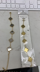Fashion Popular Stainless Steel Four Leaf Clover Jewelry VCA Bracelet Wholesale for Women