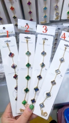 Fashion Popular Stainless Steel Four Leaf Clover Jewelry VCA Bracelet Wholesale for Women