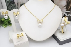 Stainless steel jewelry Necklace Earrings Bangle Ring Wholesale for women