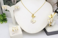 Stainless steel jewelry Necklace Earrings Bangle Ring Wholesale for women