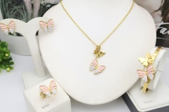 Stainless steel jewelry Necklace Earrings Bangle Ring Wholesale for women