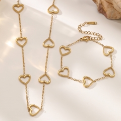 Stainless steel jewelry necklace and bracelet Wholesale
