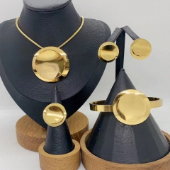 Stainless steel jewelry necklace Earrings Bracelet ring Wholesale