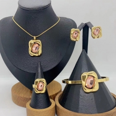 Stainless steel jewelry necklace Earrings Bracelet ring Wholesale