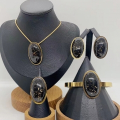 Stainless steel jewelry necklace Earrings Bracelet ring Wholesale