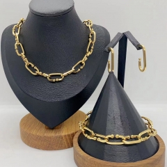 Stainless steel jewelry necklace Earrings Bracelet ring Wholesale