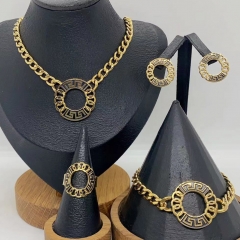 Stainless steel jewelry necklace Earrings Bracelet ring Wholesale