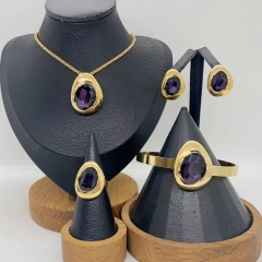 Stainless steel jewelry necklace Earrings Bracelet ring Wholesale