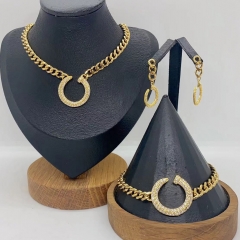 Stainless steel jewelry necklace Earrings Bracelet ring Wholesale