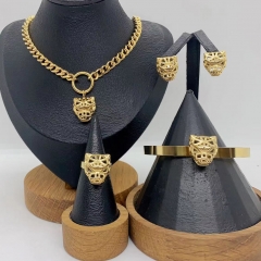 Stainless steel jewelry necklace Earrings Bracelet ring Wholesale