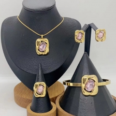 Stainless steel jewelry necklace Earrings Bracelet ring Wholesale