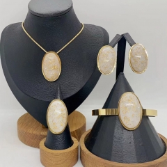 Stainless steel jewelry necklace Earrings Bracelet ring Wholesale