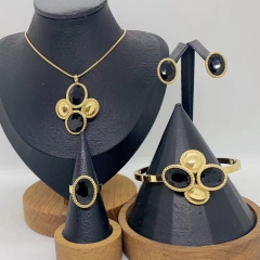 Stainless steel jewelry necklace Earrings Bracelet ring Wholesale