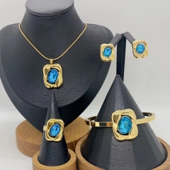 Stainless steel jewelry necklace Earrings Bracelet ring Wholesale