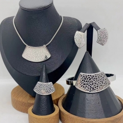 Stainless steel jewelry necklace Earrings Bracelet ring Wholesale