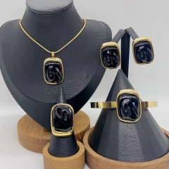 Stainless steel jewelry necklace Earrings Bracelet ring Wholesale