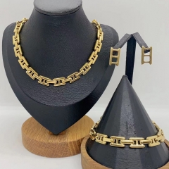 Stainless steel jewelry necklace Earrings Bracelet ring Wholesale